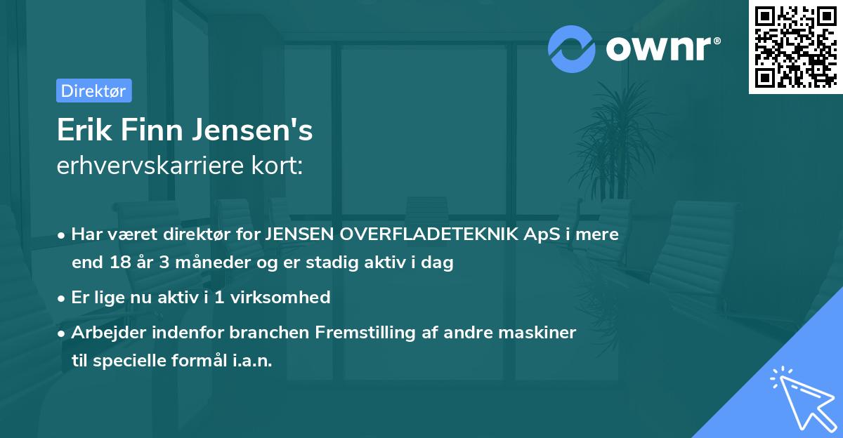 Erik Finn Jensen's erhvervskarriere kort