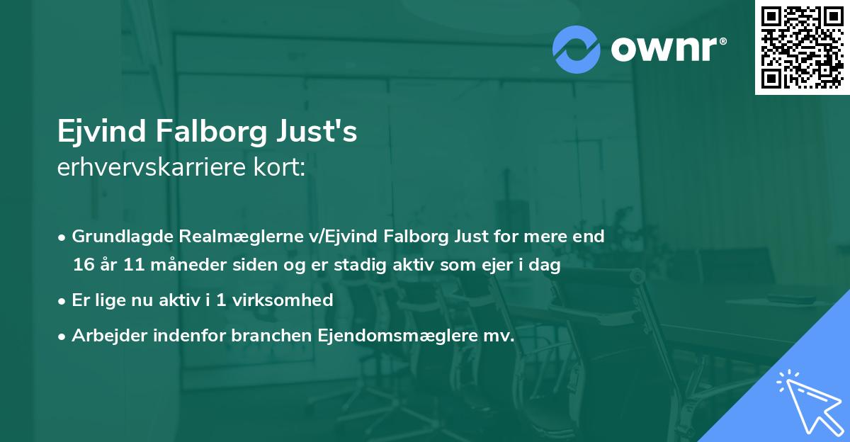 Ejvind Falborg Just's erhvervskarriere kort