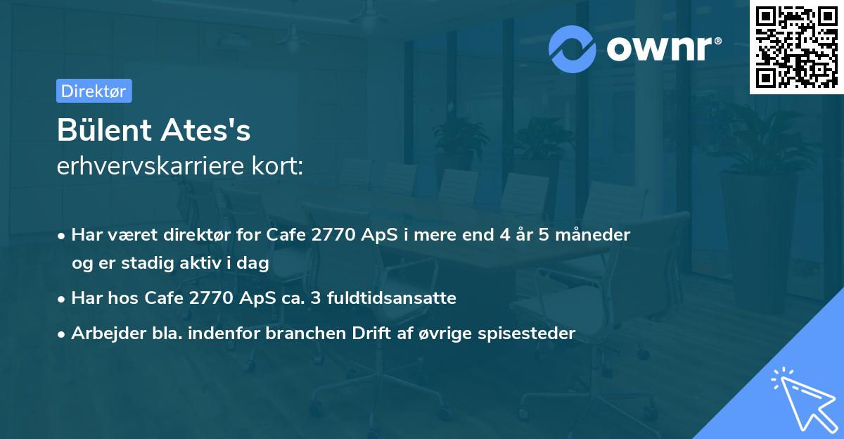 Bülent Ates's erhvervskarriere kort