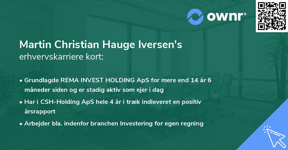 Martin Christian Hauge Iversen's erhvervskarriere kort