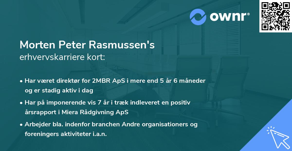 Morten Peter Rasmussen's erhvervskarriere kort
