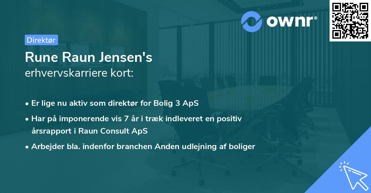 Rune Raun Jensen's erhvervskarriere kort