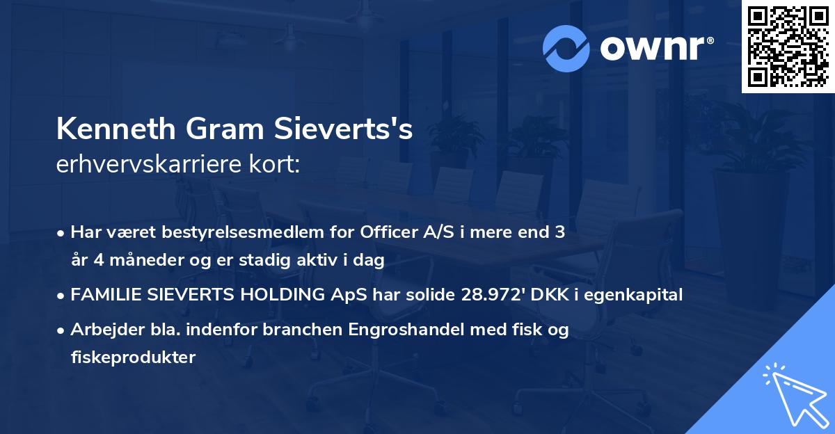 Kenneth Gram Sieverts's erhvervskarriere kort