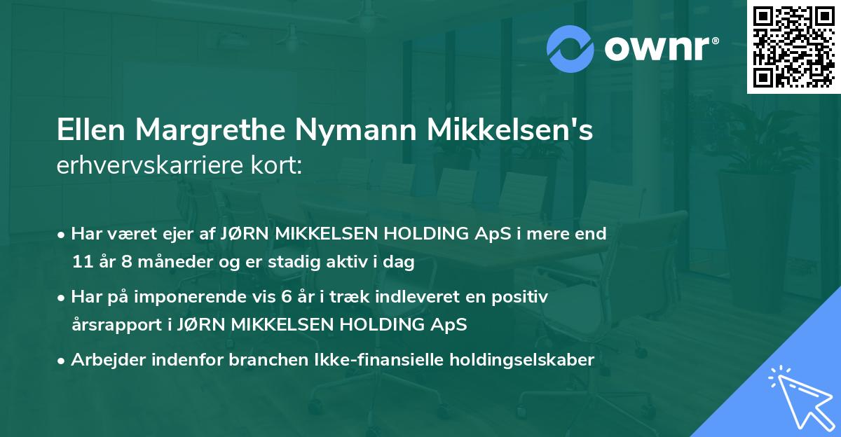 Ellen Margrethe Nymann Mikkelsen's erhvervskarriere kort
