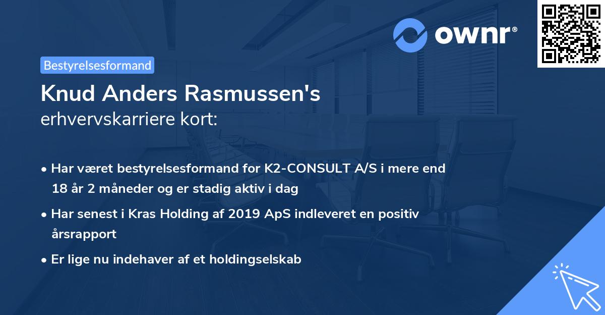 Knud Anders Rasmussen's erhvervskarriere kort