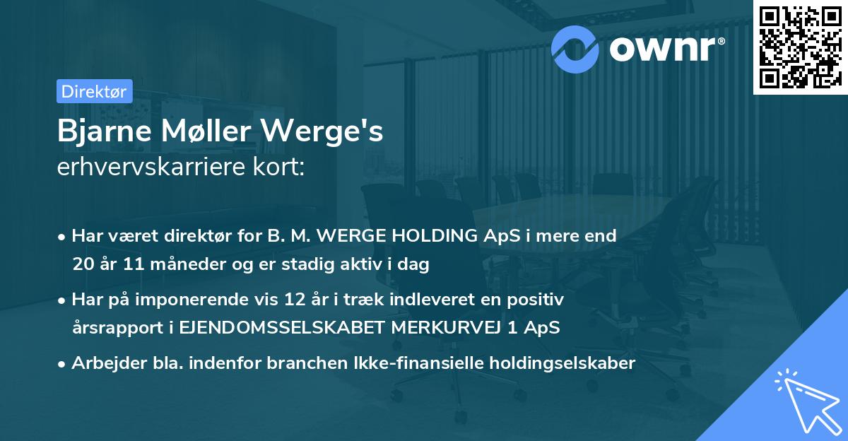 Bjarne Møller Werge's erhvervskarriere kort