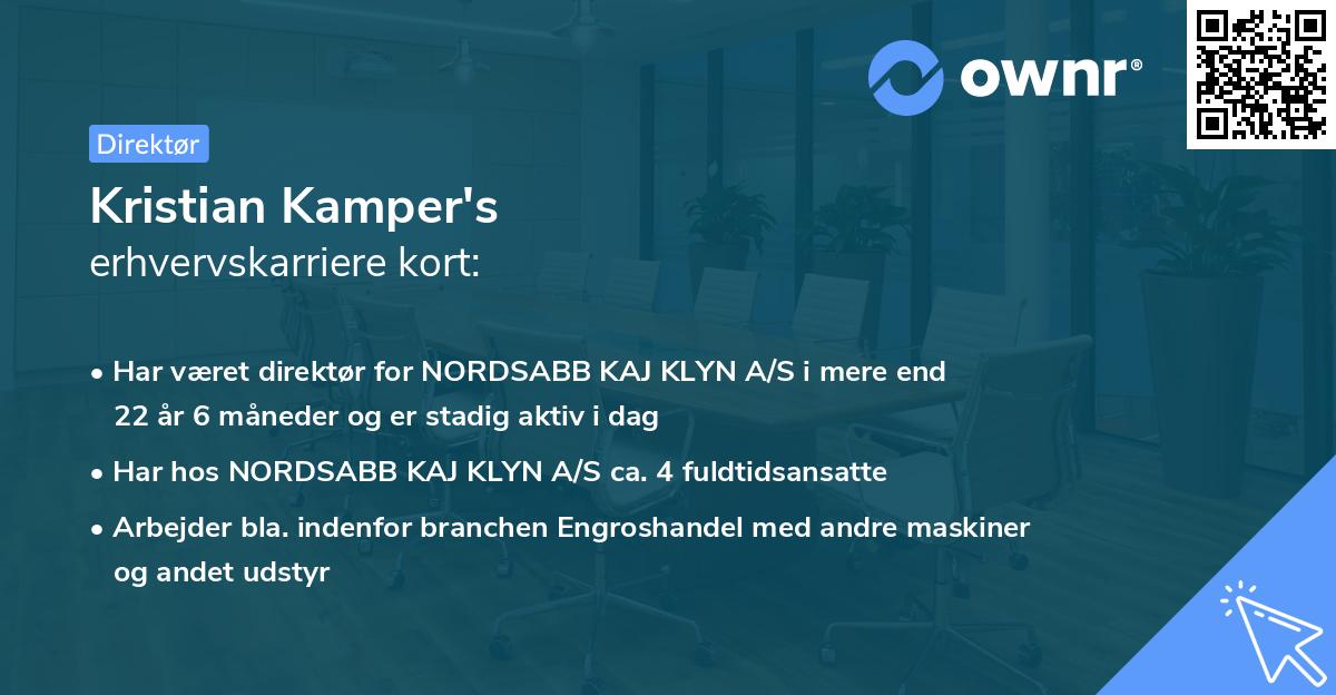 Kristian Kamper's erhvervskarriere kort