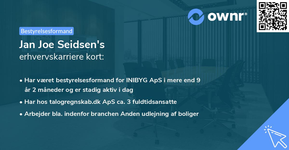 Jan Joe Seidsen's erhvervskarriere kort