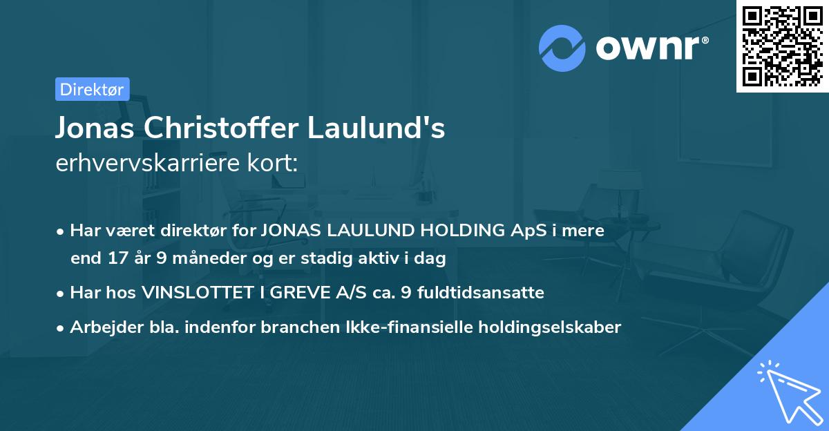 Jonas Christoffer Laulund's erhvervskarriere kort