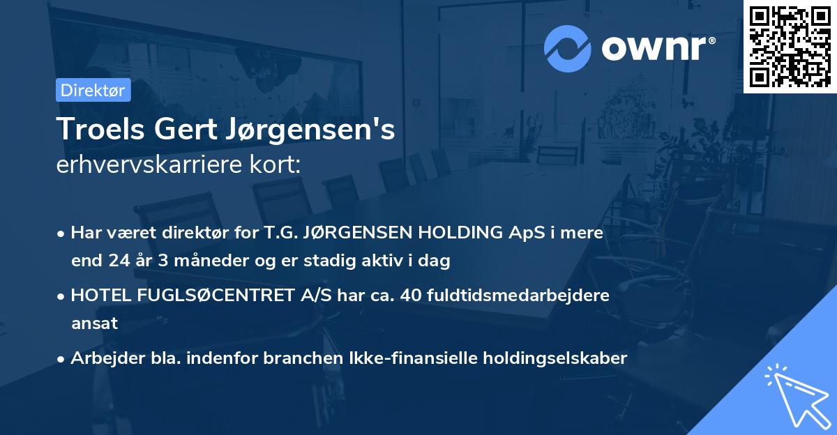 Troels Gert Jørgensen's erhvervskarriere kort