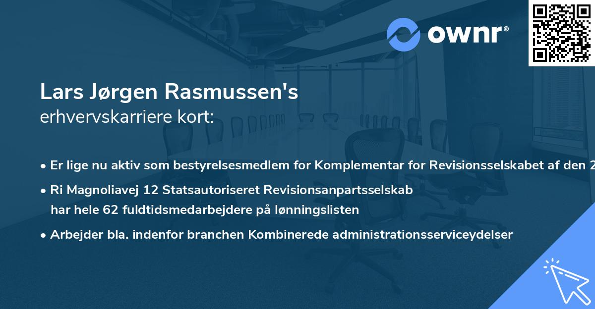 Lars Jørgen Rasmussen's erhvervskarriere kort