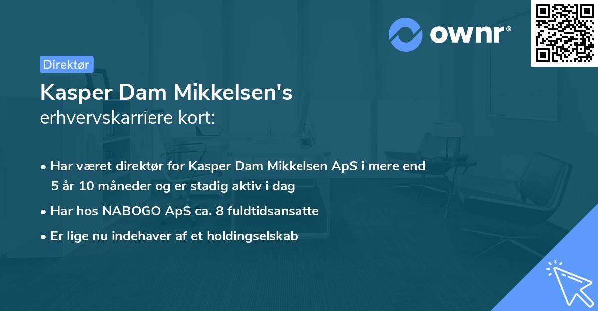 Kasper Dam Mikkelsen's erhvervskarriere kort