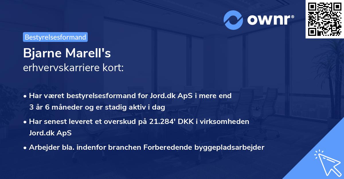 Bjarne Marell's erhvervskarriere kort