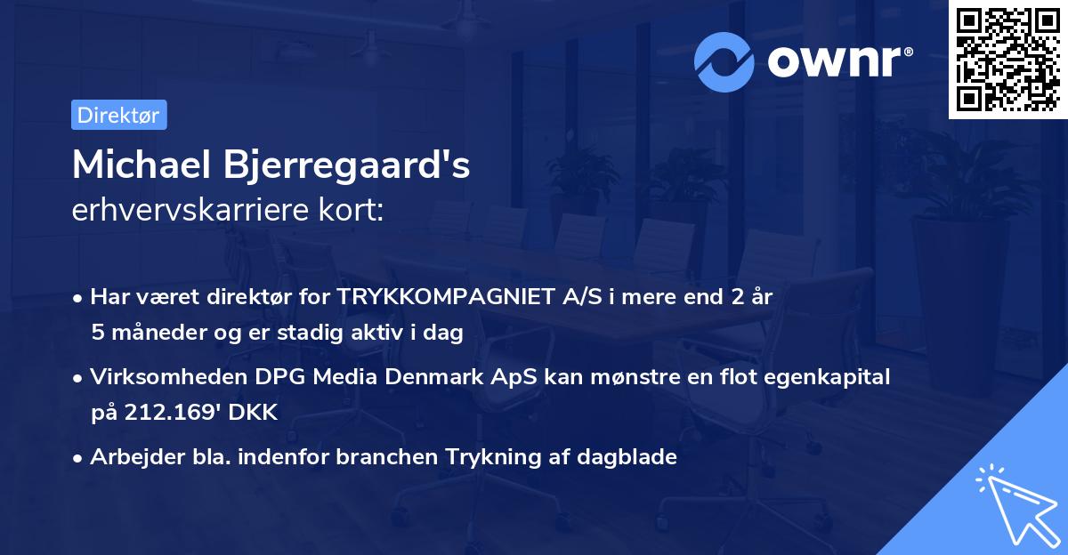 Michael Bjerregaard's erhvervskarriere kort