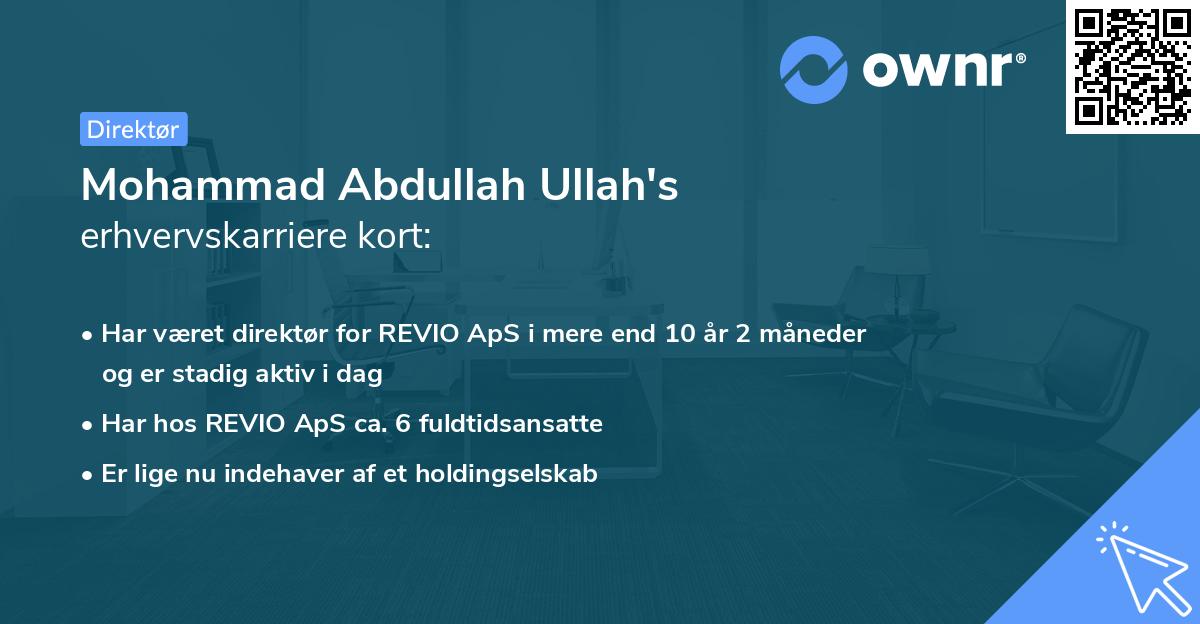 Mohammad Abdullah Ullah's erhvervskarriere kort