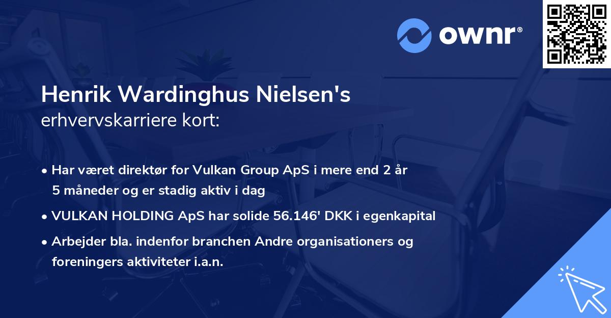 Henrik Wardinghus Nielsen's erhvervskarriere kort