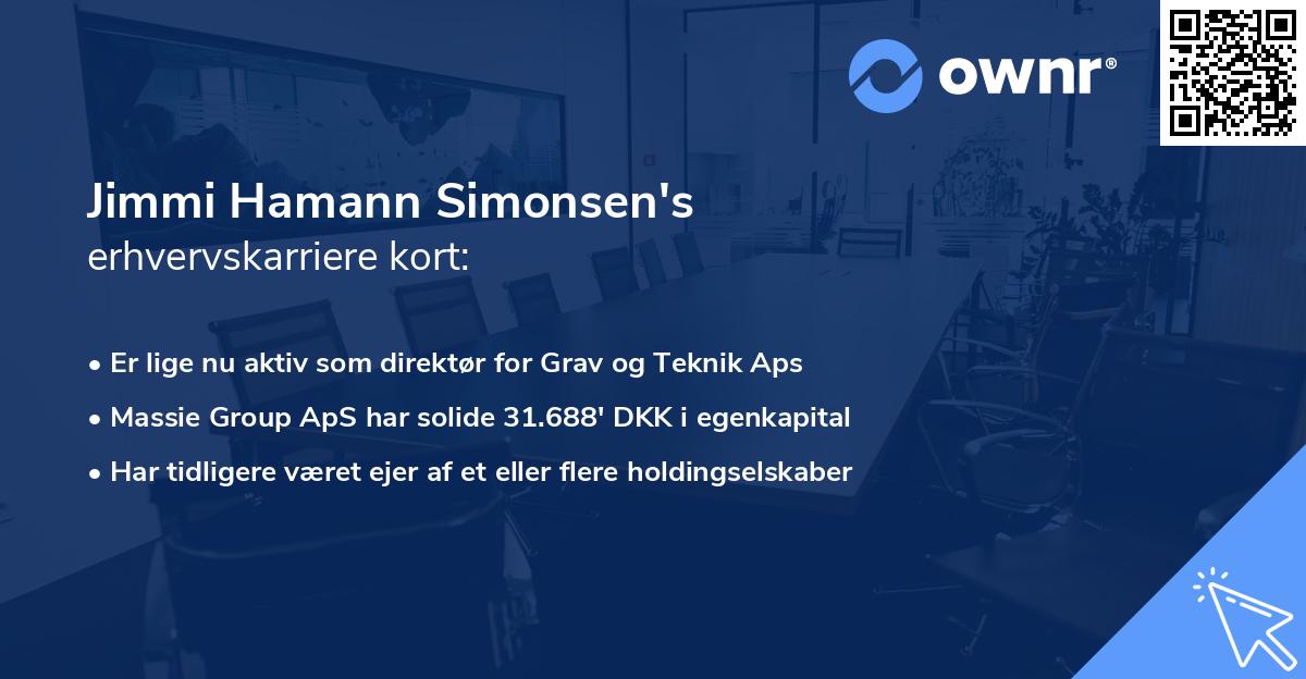 Jimmi Hamann Simonsen's erhvervskarriere kort