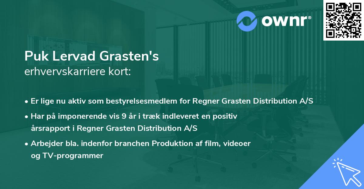 Puk Lervad Grasten's erhvervskarriere kort