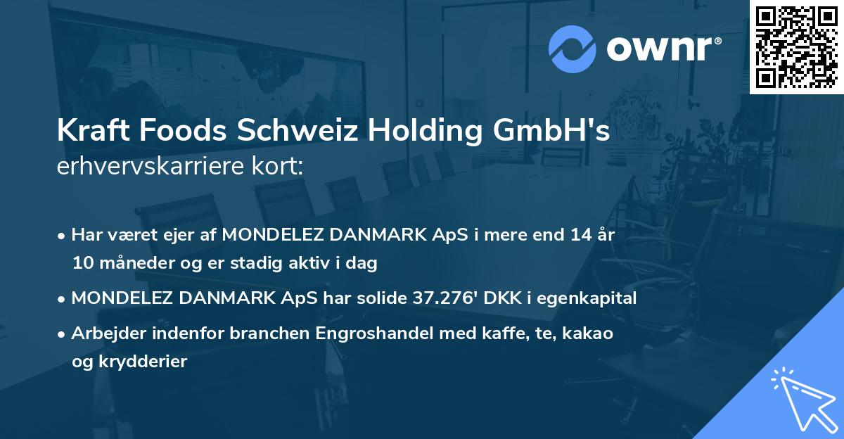 Kraft Foods Schweiz Holding GmbH's erhvervskarriere kort