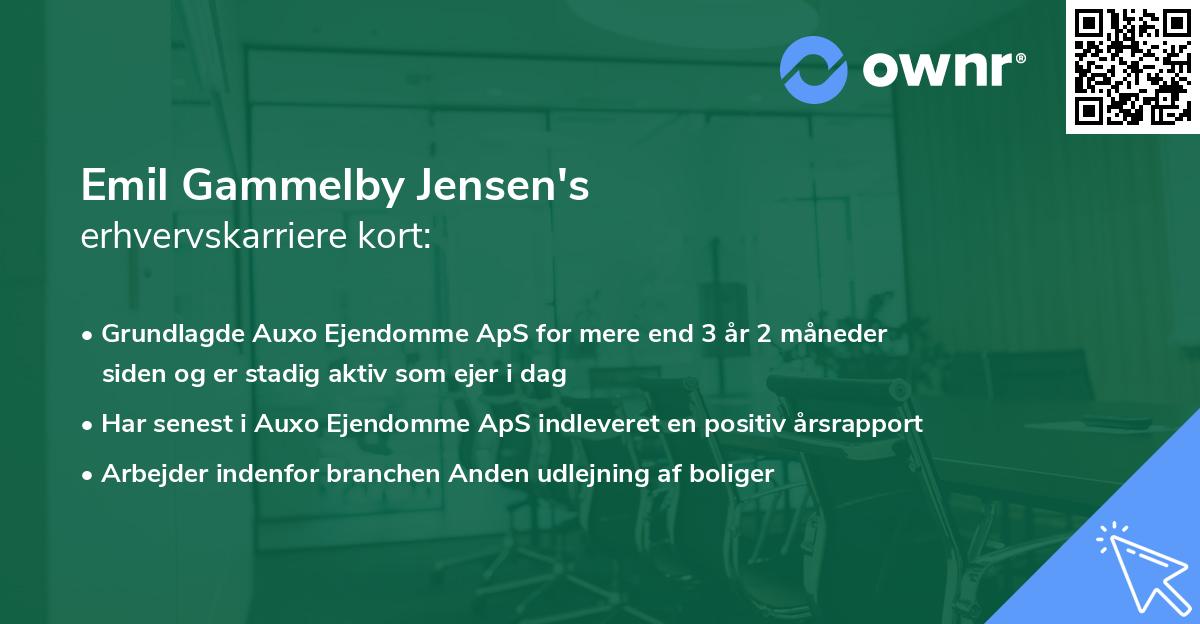 Emil Gammelby Jensen's erhvervskarriere kort