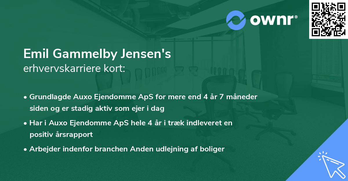 Emil Gammelby Jensen's erhvervskarriere kort
