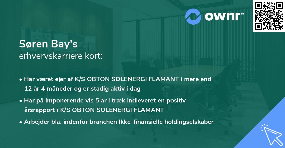 Søren Bay's erhvervskarriere kort