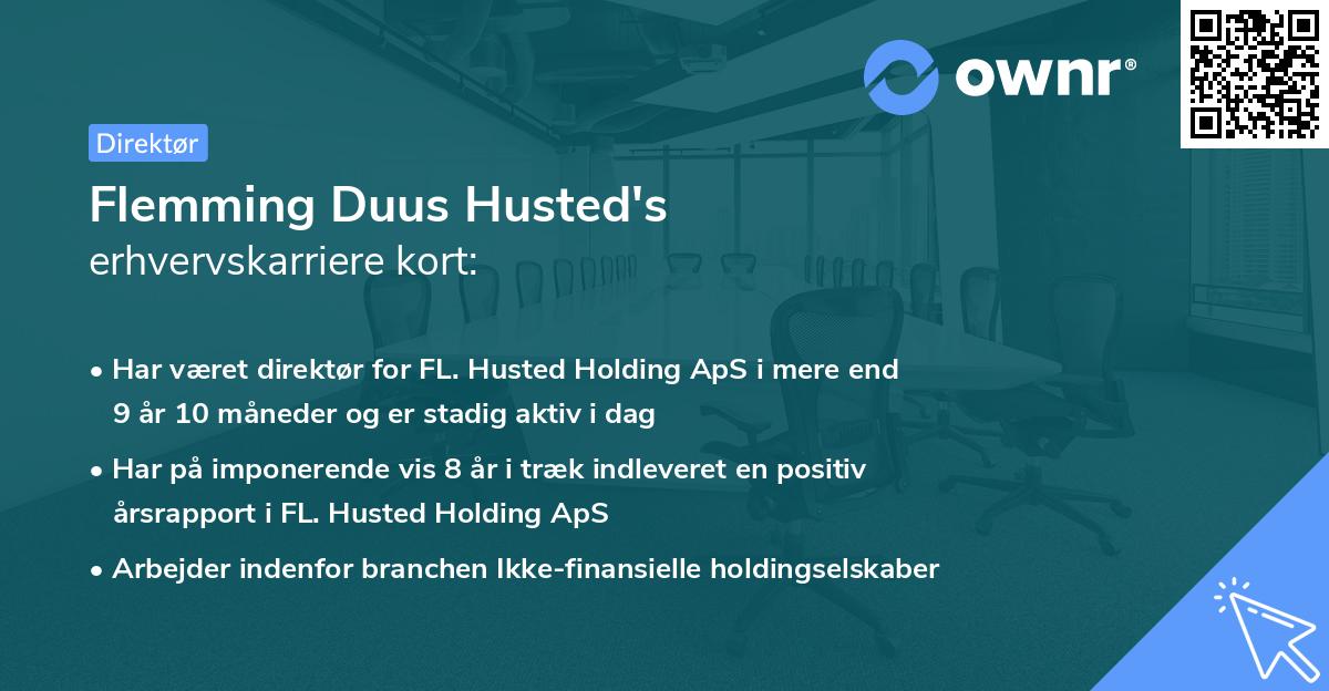 Flemming Duus Husted's erhvervskarriere kort