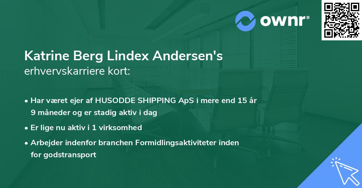 Katrine Berg Lindex Andersen's erhvervskarriere kort