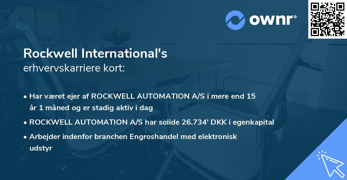 Rockwell International's erhvervskarriere kort