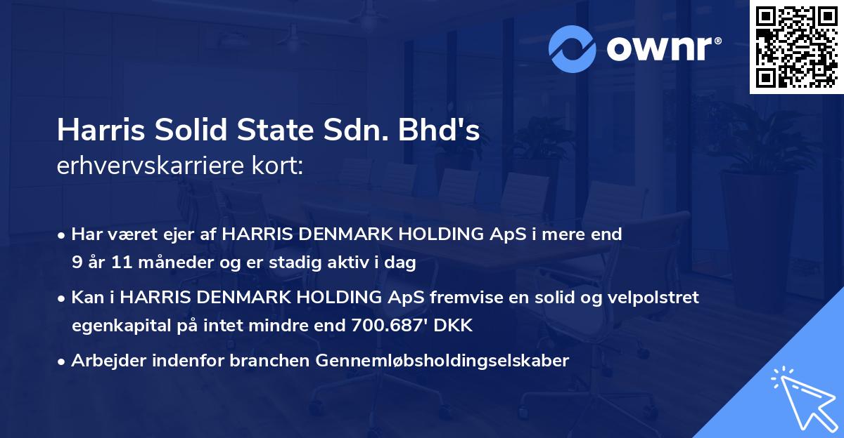 Harris Solid State Sdn. Bhd's erhvervskarriere kort