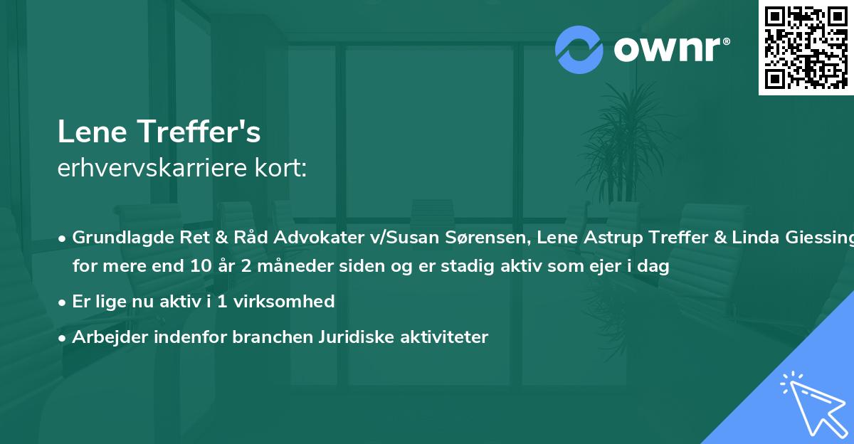 Lene Treffer's erhvervskarriere kort