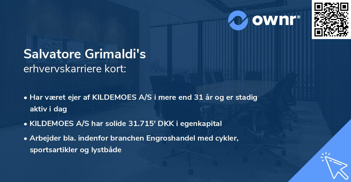 Salvatore Grimaldi's erhvervskarriere kort