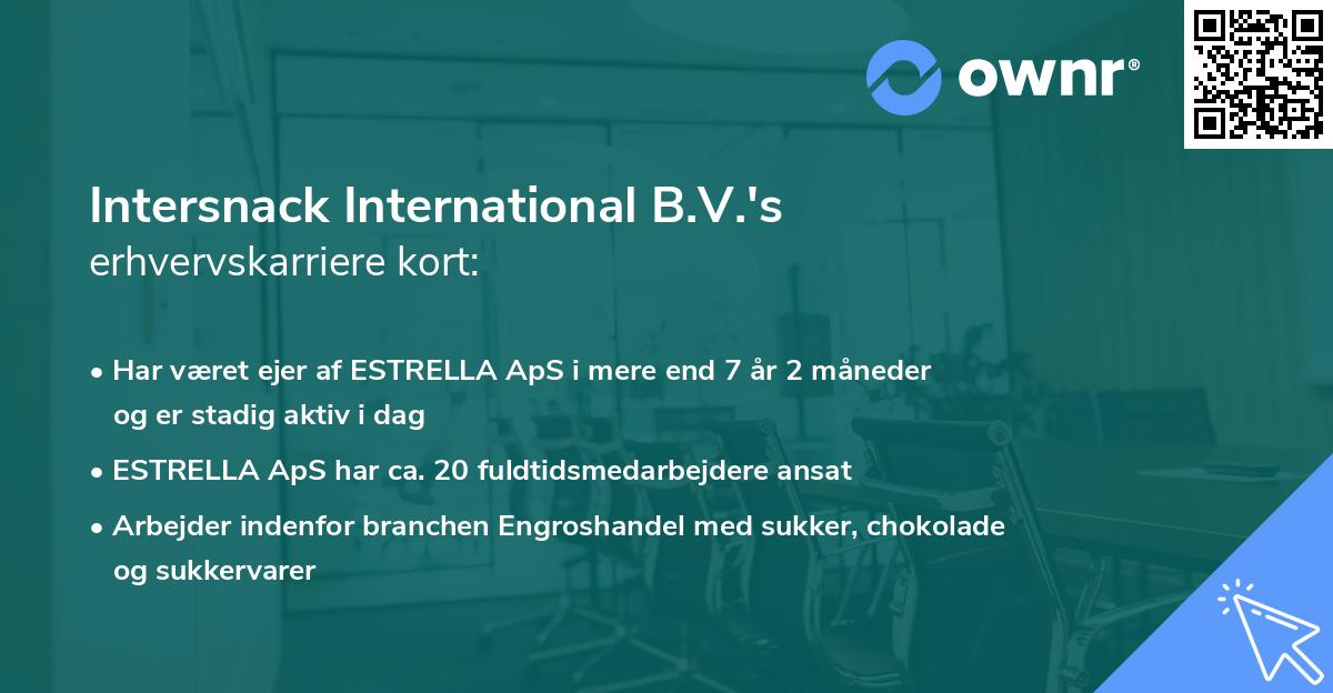 Intersnack International B.V.'s erhvervskarriere kort