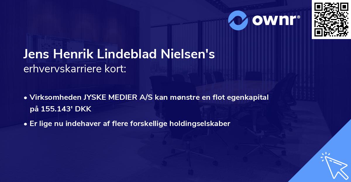 Jens Henrik Lindeblad Nielsen's erhvervskarriere kort