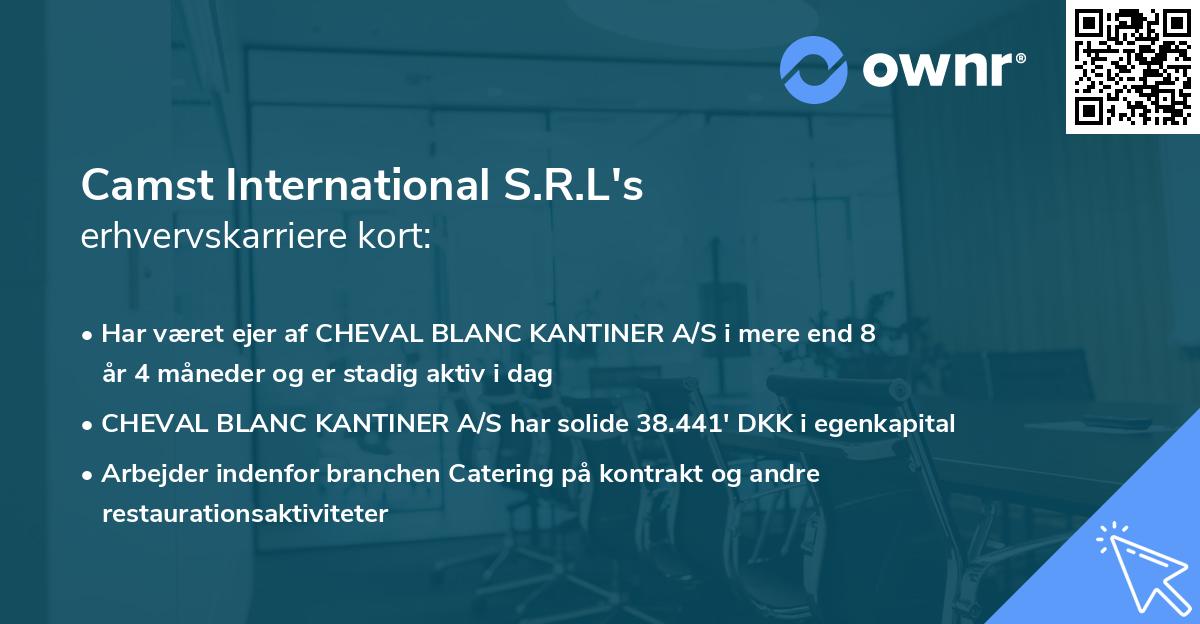 Camst International S.R.L's erhvervskarriere kort