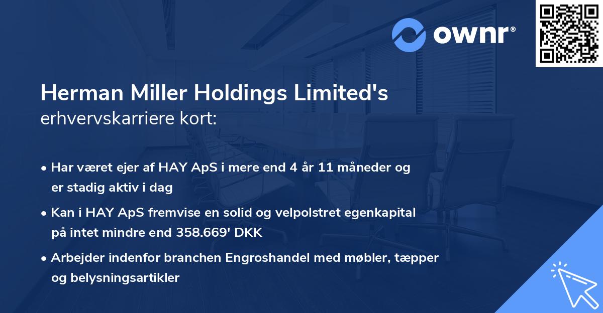 Herman Miller Holdings Limited's erhvervskarriere kort