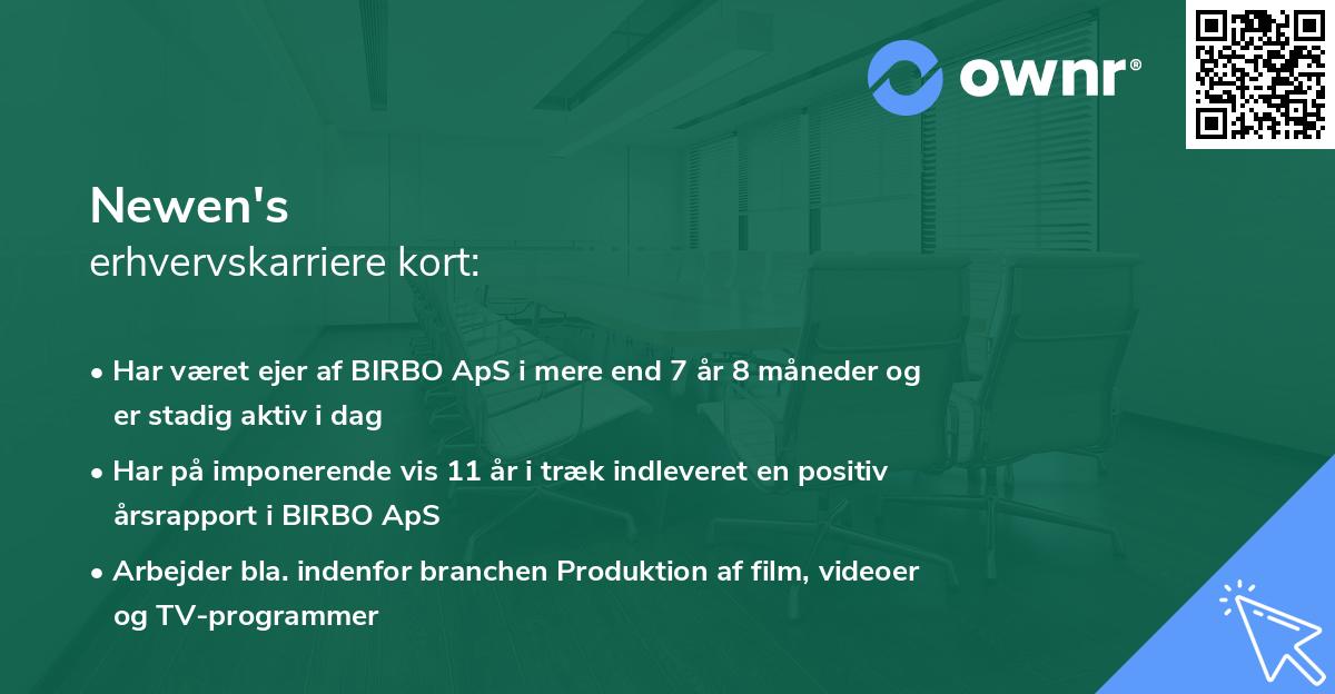 Newen's erhvervskarriere kort