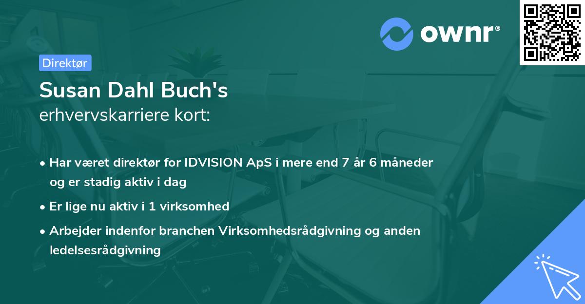 Susan Dahl Buch's erhvervskarriere kort