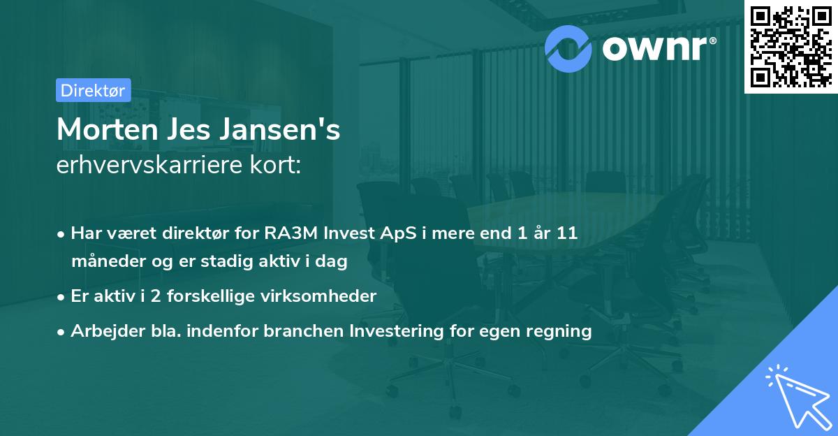 Morten Jes Jansen's erhvervskarriere kort