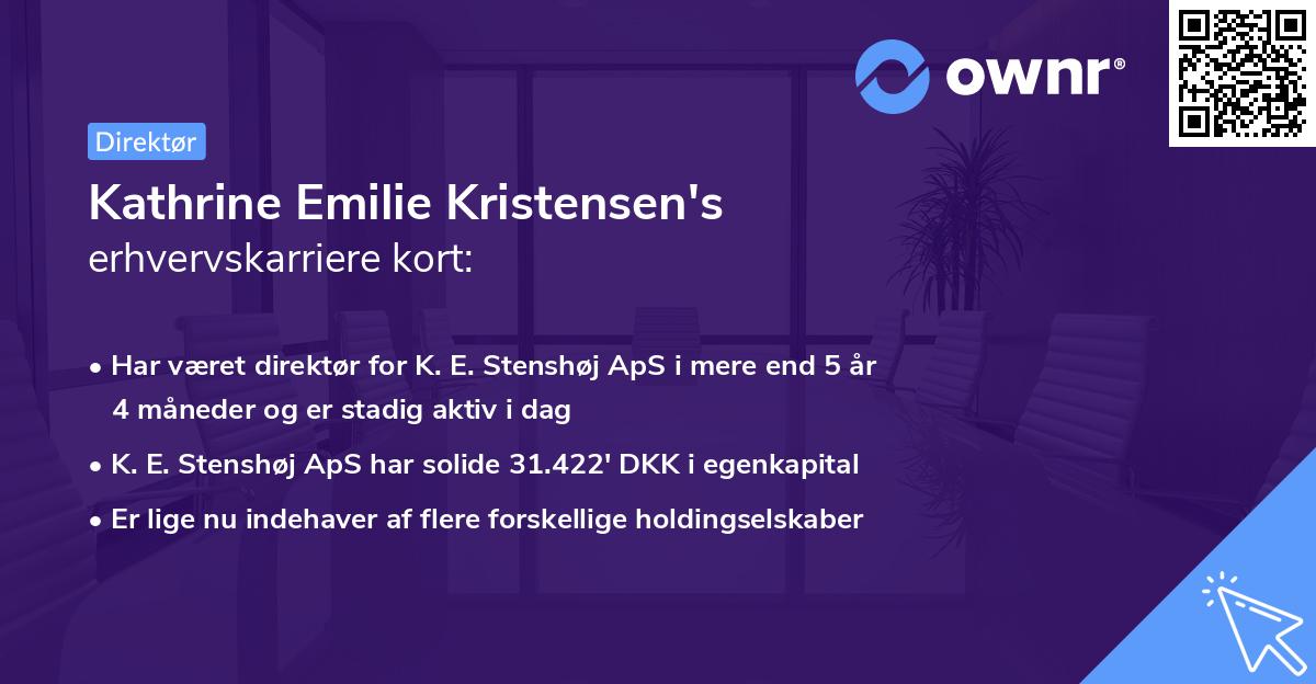 Kathrine Emilie Kristensen's erhvervskarriere kort