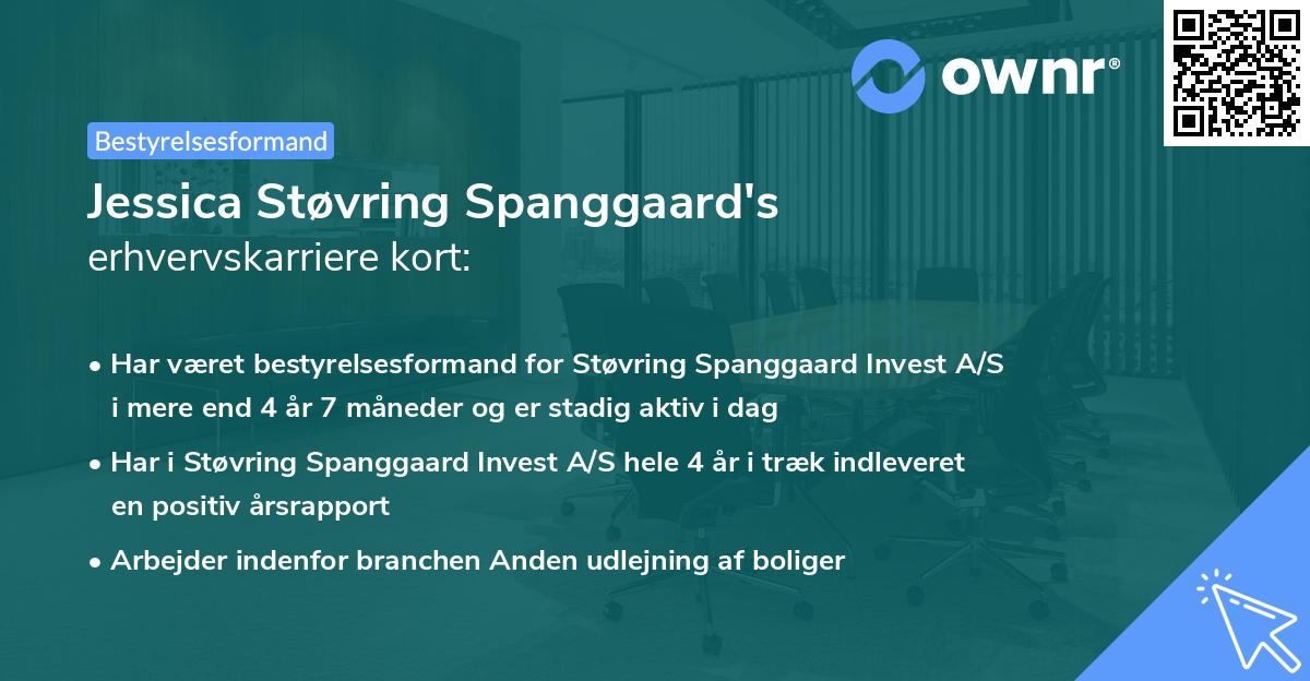 Jessica Støvring Spanggaard's erhvervskarriere kort