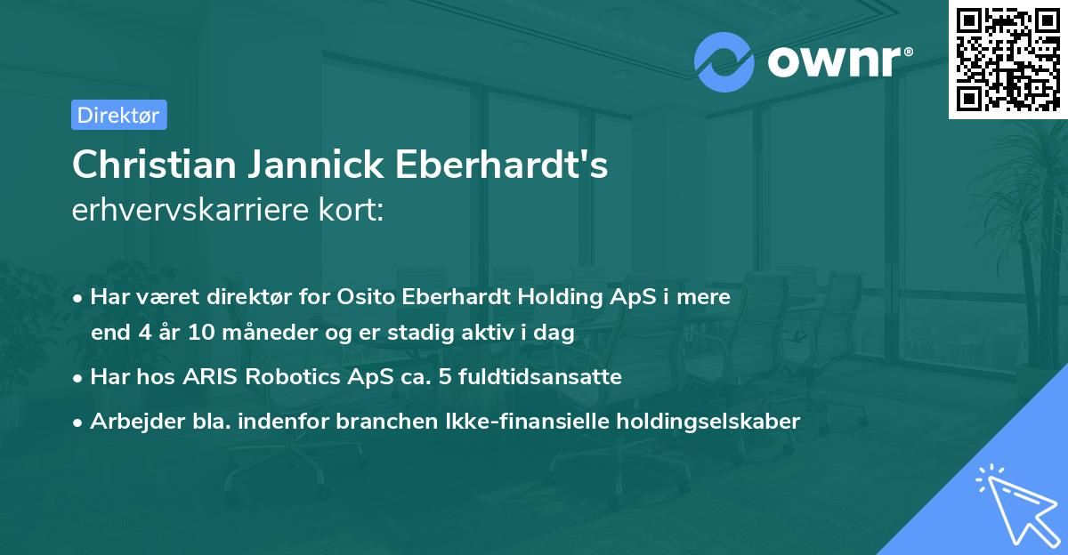 Christian Jannick Eberhardt's erhvervskarriere kort