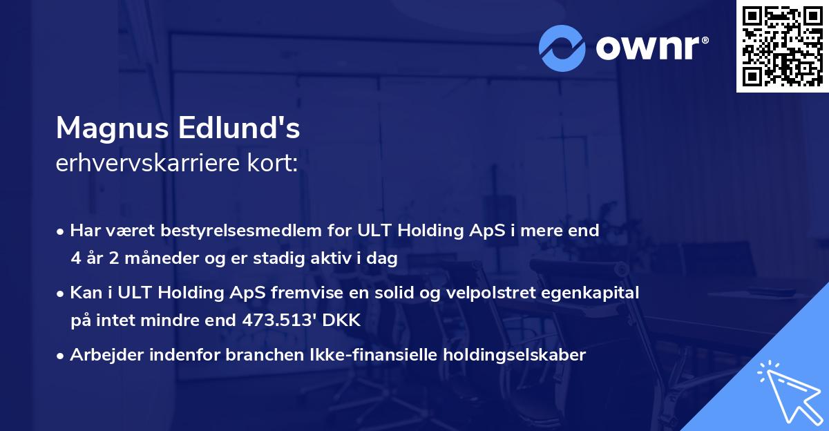 Magnus Edlund's erhvervskarriere kort