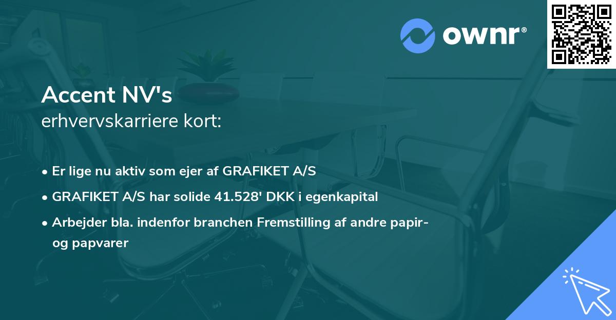 Accent NV's erhvervskarriere kort