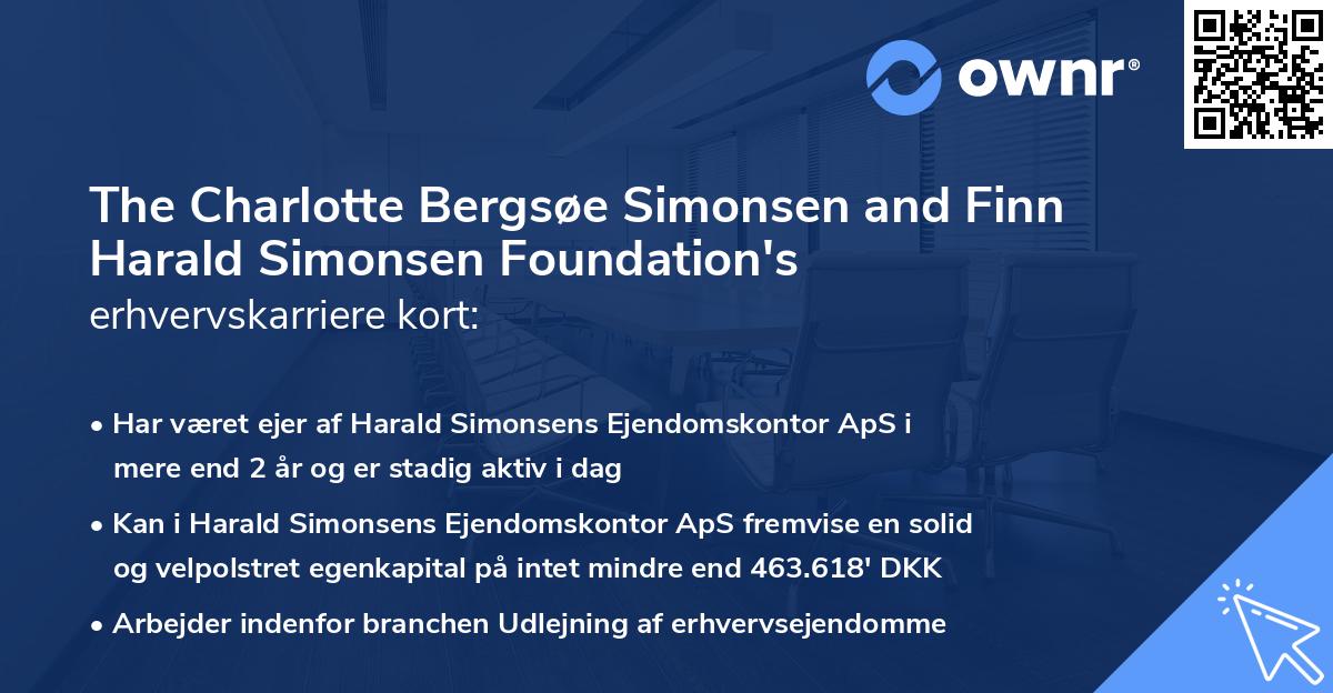 The Charlotte Bergsøe Simonsen and Finn Harald Simonsen Foundation's erhvervskarriere kort