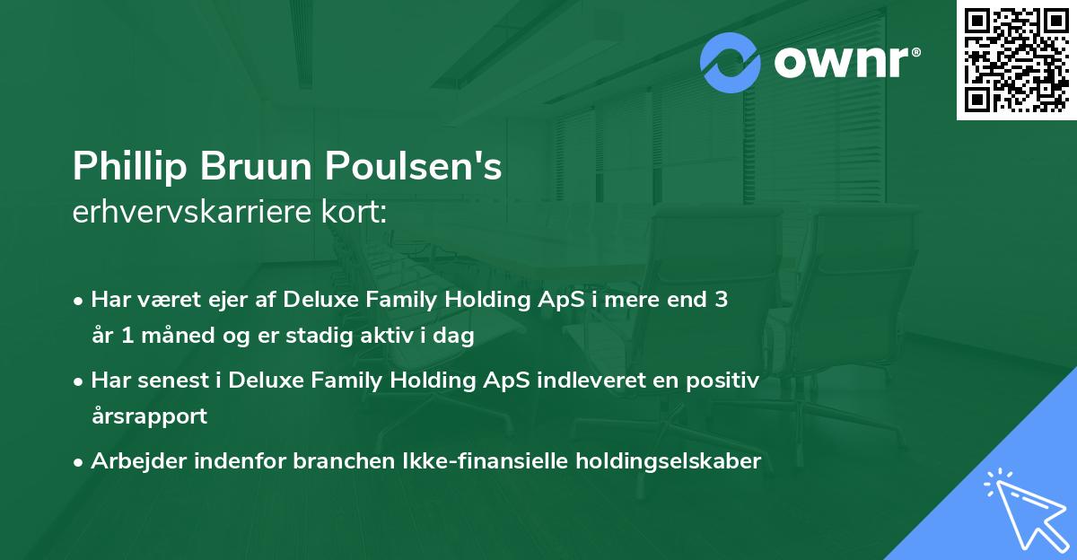 Phillip Bruun Poulsen's erhvervskarriere kort