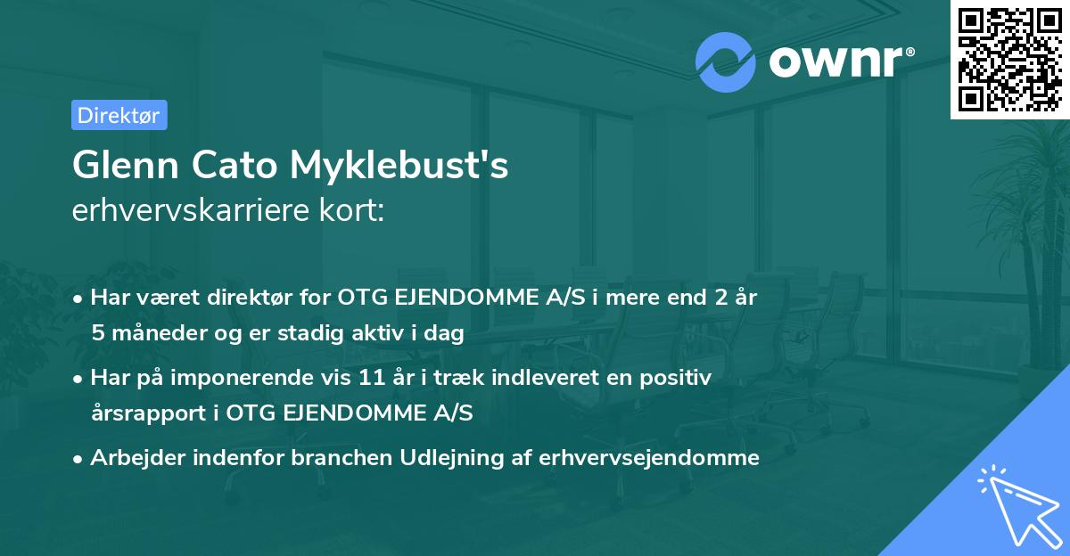 Glenn Cato Myklebust's erhvervskarriere kort