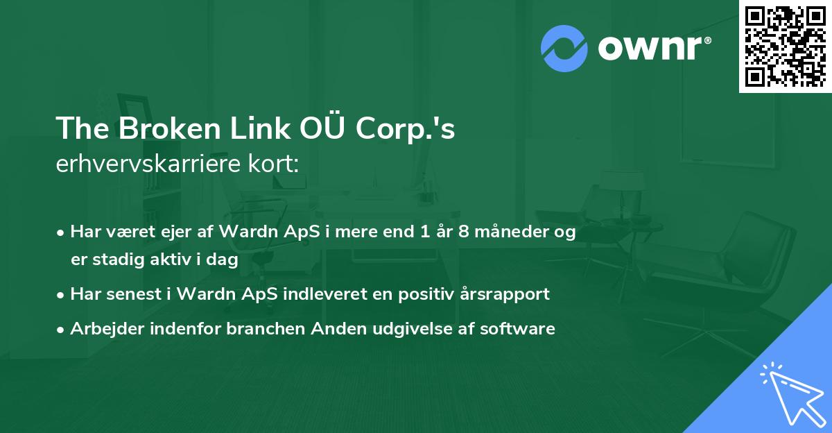 The Broken Link OÜ Corp.'s erhvervskarriere kort