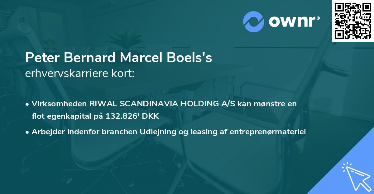 Peter Bernard Marcel Boels's erhvervskarriere kort