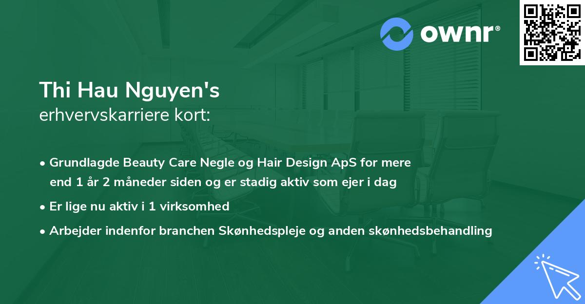 Thi Hau Nguyen's erhvervskarriere kort